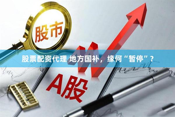 股票配资代理 地方国补，缘何“暂停”？
